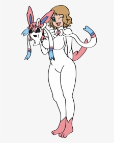 Serena Into Anthro Sylveon - Anthro Sylveon, HD Png Download, Free Download