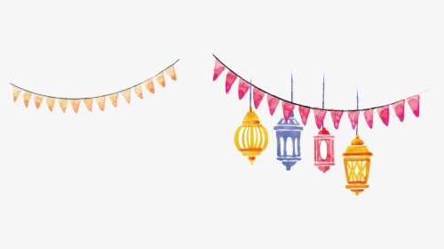 Hand Painted Watercolor Lantern Banner 64422172 Transprent - Background Banner Islamic Png, Transparent Png, Free Download