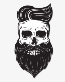 Clip Art Beard Drawing - Skull With Beard Png, Transparent Png, Free Download