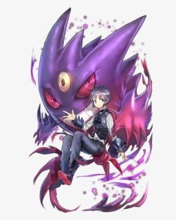 Gengar And Mega Gengar Drawn By Interitio - Pokemon Trainer With Gengar, HD Png Download, Free Download