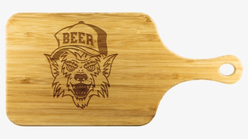 Werewolf Beer Hat Wooden Cutting Board With Handle - Plywood, HD Png Download, Free Download