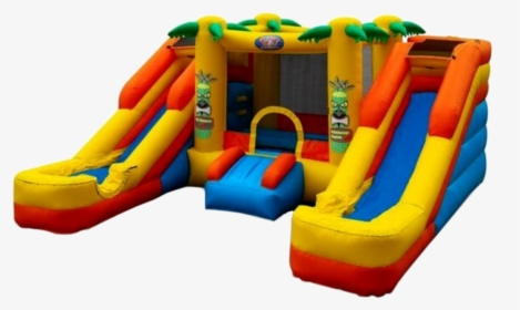 Two Slide Option And Center Fun House - Inflatable Combo, HD Png Download, Free Download