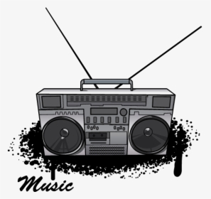 Drawing Boombox Clip Art - Purefunk Radio, HD Png Download, Free Download