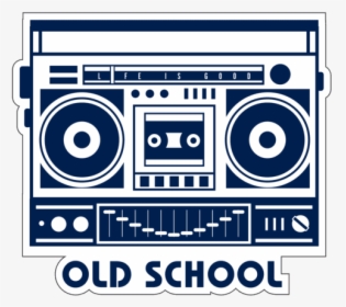 Old School Boombox Small Die Cut Decal - Old School Sticker, HD Png Download, Free Download