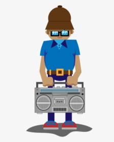 B-boy Boombox Vector Illustration & Gif - Illustration, HD Png Download, Free Download