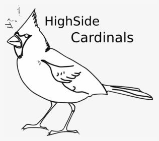 Highside Cardinals Svg Clip Arts - Cardinal Clipart Black And White, HD Png Download, Free Download