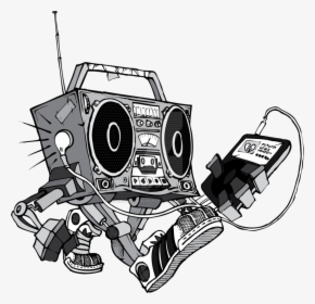 Transparent Boombox Png - Boombox Hip Hop Vector, Png Download, Free Download