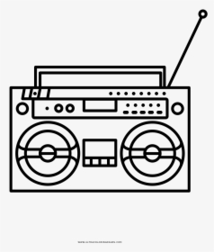 Boombox Coloring Page - Boombox Coloring, HD Png Download, Free Download