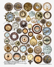 Steampunk Elements Collage Sheet - Steampunk Png, Transparent Png, Free Download