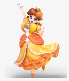 Thiccerwaifus On Twitter - Daisy Super Smash Bros Ultimate, HD Png Download, Free Download