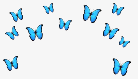Transparent Blue Crown Clipart - Blue Butterfly Emoji Png, Png Download, Free Download