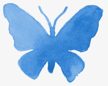 Transparent Background Watercolour Blue Butterfly, HD Png Download, Free Download