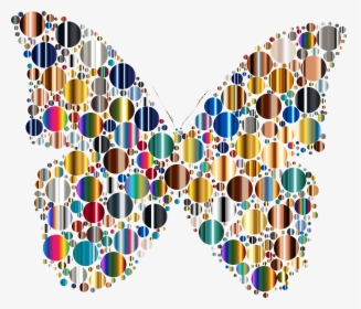 Psychedelic Circles Butterfly Clip Arts - Portable Network Graphics, HD Png Download, Free Download