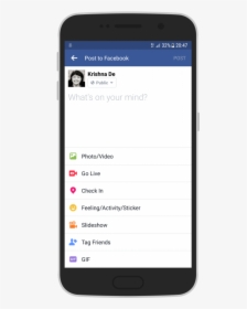 Facebook Live Audio On Android Select The Go Live Button - Create Music Player In Android Studio, HD Png Download, Free Download