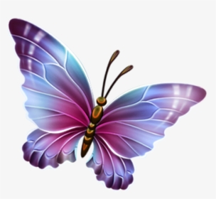 Purple Butterfly Clip Art, HD Png Download, Free Download