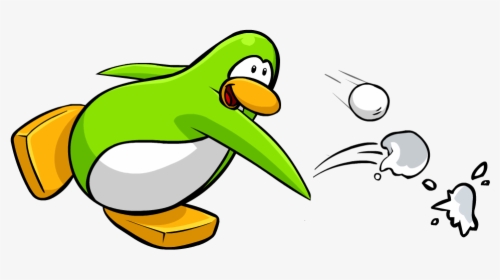 Club Penguin Wiki - Club Penguin Throwing Snowball, HD Png Download, Free Download