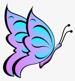 Butterfly Clipart Purple Butterfly - Butterfly Clip Art, HD Png Download, Free Download