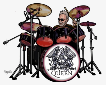 #queen #drummer #drum #drums #rogertaylor #base #beat - Roger Taylor Cartoon Drums, HD Png Download, Free Download