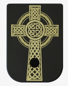 Celtic Cross Brass Black Traditional Finish Mag Plate - Celtic Cross Line Drawing, HD Png Download, Free Download