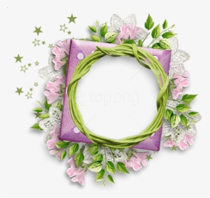 Free Png Floral Round Frame Png Images Transparent - Round Frame Png Flower, Png Download, Free Download