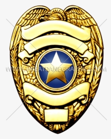 Gold Clipart Police Badge - Gold Police Badge Clipart, HD Png Download, Free Download