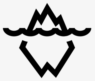 There Is A Wavy Line In The Middle Of This Object - Icon For Iceberg, HD Png Download, Free Download