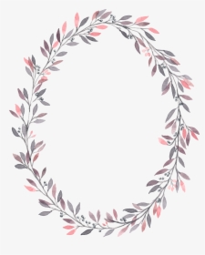 Wedding Invitation Wreath Watercolor Painting Flower - Floral Oval Background Png, Transparent Png, Free Download