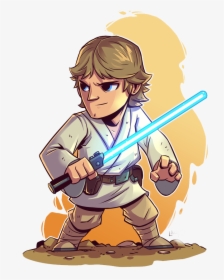 Anakin Skywalker Luke Skywalker Star Wars Ig-88 Bossk - Star Wars Luke Skywalker Cartoon, HD Png Download, Free Download
