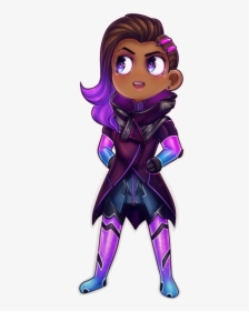Sombra Overwatch Chibi Png, Transparent Png, Free Download
