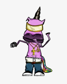 Drawing Gangsters Cartoon Character - Gangster Unicorn Drawings, HD Png Download, Free Download