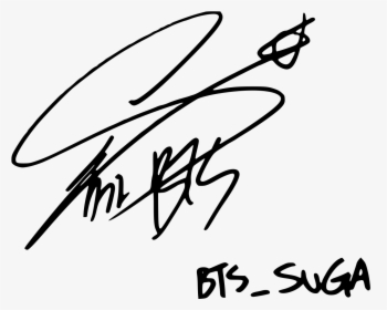 File - Suga"s Signature - Svg - Bts Suga Signature, HD Png Download, Free Download