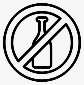 No Alcohol Prohibit Not Allow - Icon No Alcohol White, HD Png Download, Free Download