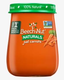 Naturals Just Carrots Jar - Beechnut Baby Food Carrot, HD Png Download, Free Download
