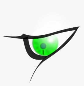 Green Anime Eye Svg Clip Arts - Evil Eyes Cartoon Png, Transparent Png, Free Download