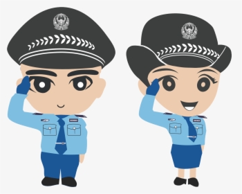 Police Officer Cartoon Chinese Public Security Bureau - Police, HD Png Download, Free Download