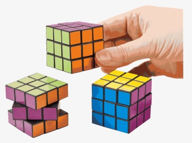 Mini Plastic Rubik"s Cube - Fun Puzzle Cubes, HD Png Download, Free Download