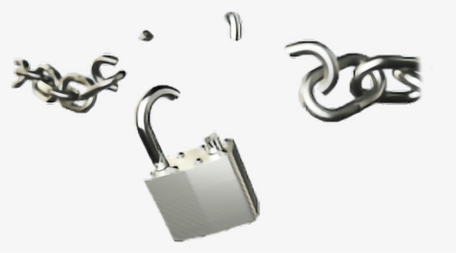 #unlock #tumblr #broken #lock - Chain With Lock Unlocked, HD Png Download, Free Download