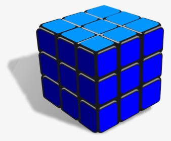 Blue Cube Clip Art 3836020 - Rubik's Cube Same Color, HD Png Download, Free Download