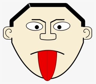 Cartoon Tongue Clip Arts - Face Cartoon Tongue Out, HD Png Download, Free Download