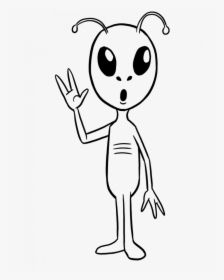 Full Body Alien Drawing, HD Png Download, Free Download