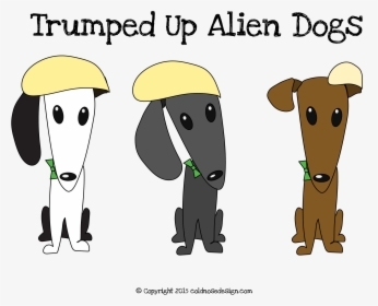 Alien Dogs With Donald Trump Hair - Cartoon, HD Png Download, Free Download