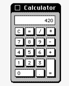 420 Apple Mac Calculator Transparent - Macintosh Calculator, HD Png Download, Free Download
