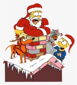 Santas Little Helper Simpsons Christmas, HD Png Download, Free Download