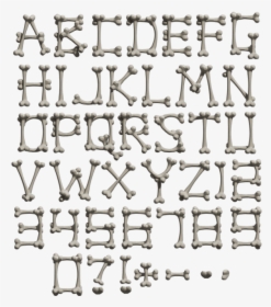Clip Art Creepy Alphabet - Bone Font, HD Png Download, Free Download