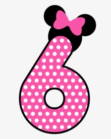Precioso Alfabeto Tipo Minnie Rosa - Minnie Mouse Number 6, HD Png Download, Free Download