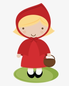 Little Red Riding Hood Template - Cartoon Red Riding Hood, HD Png Download, Free Download