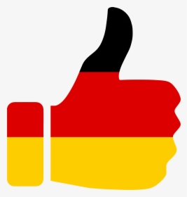 Germany Flag Png - German Flag Thumbs Up, Transparent Png, Free Download