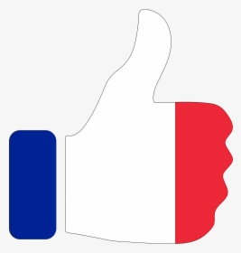 Thumbs Up France With Stroke Clip Arts - French Flag Thumbs Up, HD Png Download, Free Download