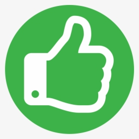 Green Thumbs Up Png Black And White Stock - Thumbs Up Icon Circle, Transparent Png, Free Download