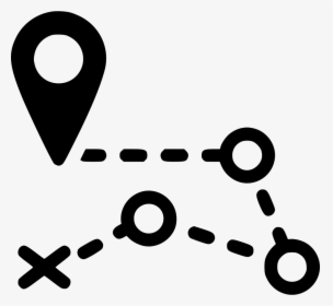 Road Pin Route Gps Destination Distance Map Svg Png - Route Png, Transparent Png, Free Download